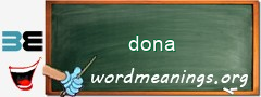 WordMeaning blackboard for dona
